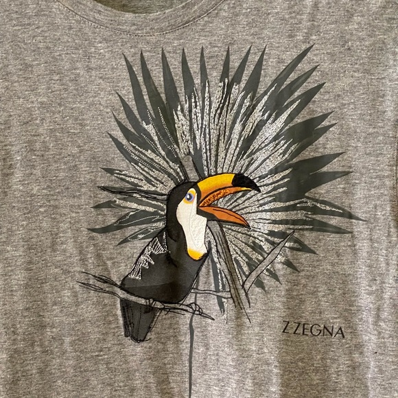 Z Zegna Embroidered Tucan T- Shirt RARE - Picture 2 of 6